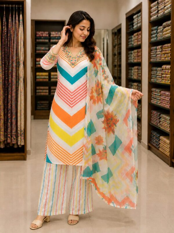 WhatsApp Image 2026-07-30 at 3.48.46 PM Sunrise Chevron Printed Suit Set