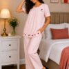 Blush Heart Cotton Night Suit