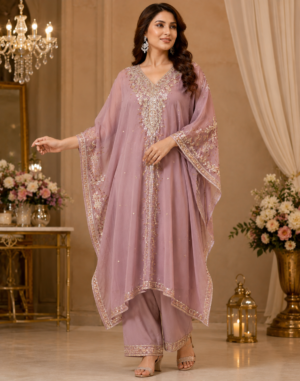 Aqua Blue Embroidered Kurti