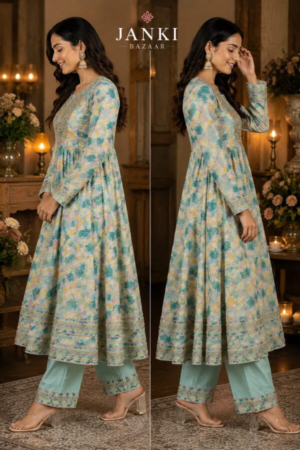 WhatsApp Image 2026-08-01 at 11.17.08 AM (1) Pastel Blue Floral Anarkali Kurta Set
