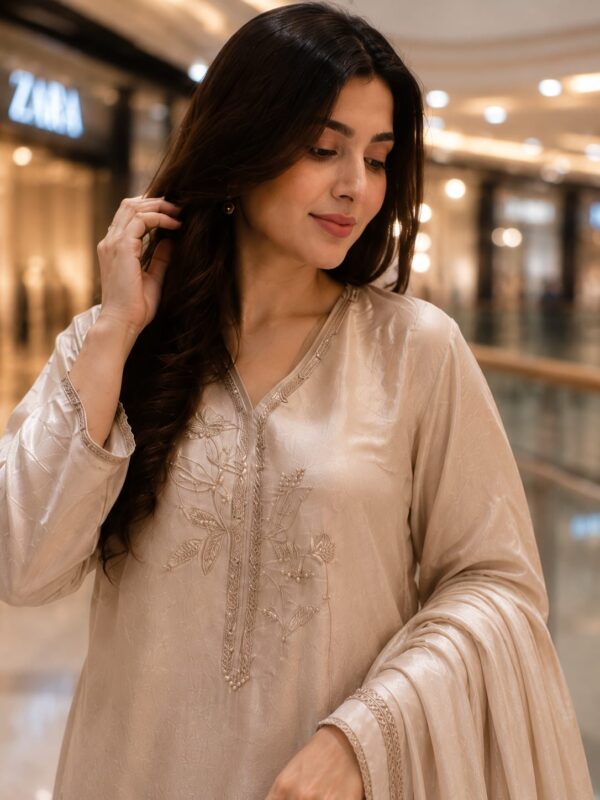 WhatsApp Image 2026-08-01 at 11.18.01 AM Champagne Beige Embroidered Kurta Set with Dupatta