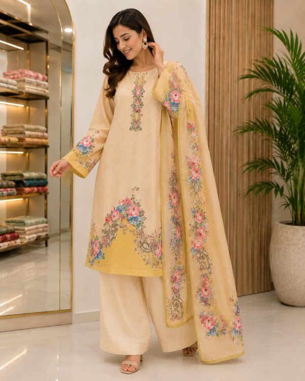 WhatsApp Image 2026-08-01 at 11.18.21 AM (2) Butter Yellow Floral Printed Kurta Set with Dupatta