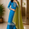 Royale Embroidered Kurta Palazzo Set