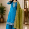 Royale Embroidered Kurta Palazzo Set