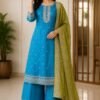 Royale Embroidered Kurta Palazzo Set