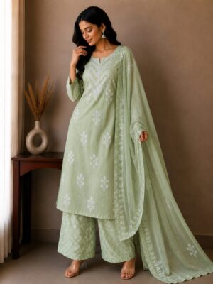 Meher Mist Printed Kurta Palazzo Set