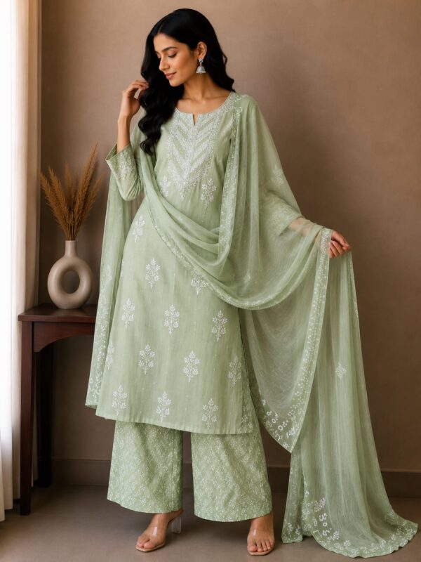 Meher Mist Printed Kurta Palazzo Set