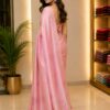 🌸 Blush Pink Woven Saree