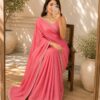 Coral Pink & Teal Woven Saree (Copy)