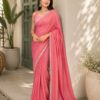 Coral Pink & Teal Woven Saree (Copy)