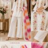 White Embroidered Cotton Unstitched Suit Set