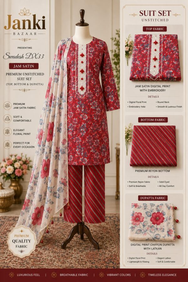 WhatsApp Image 2026-08-16 at 11.47.59 AM (1) Red Floral Jam Satin Unstitched Suit Set