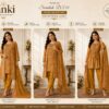 Mustard Floral Jam Satin Unstitched Suit Set