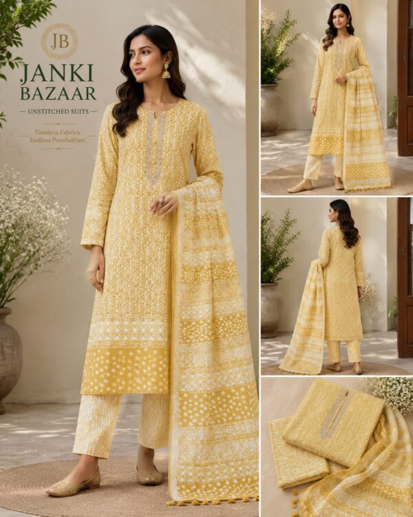 WhatsApp Image 2026-08-16 at 11.48.54 AM Mustard Yellow Printed Unstitched Suit Set