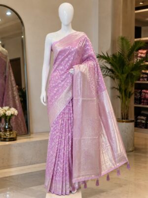 Lavender Woven Saree
