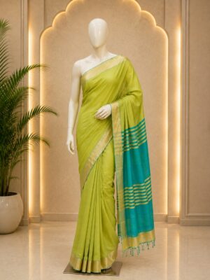 Elegant Multicolor Border Saree
