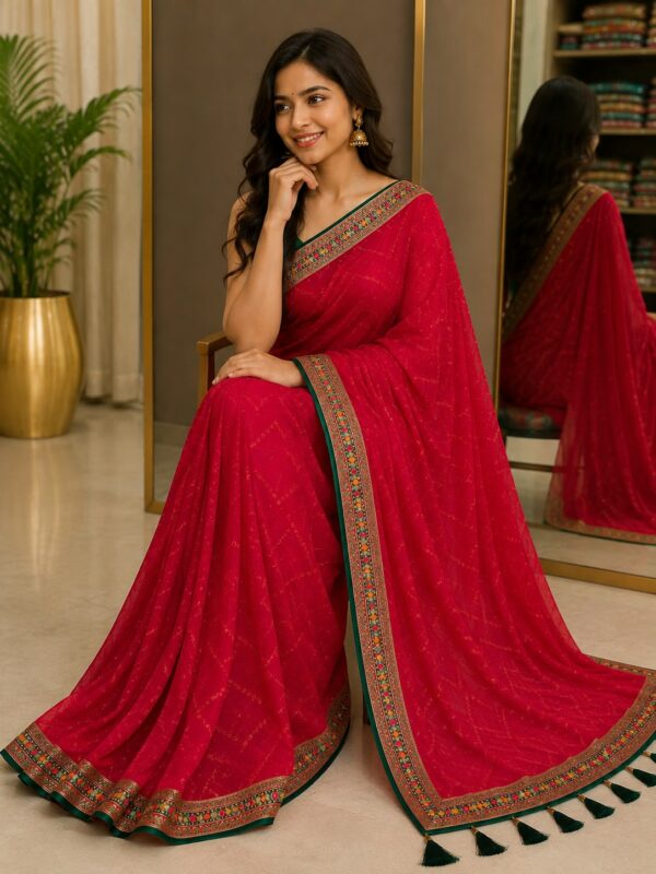 Rani Pink Ethnic Elegance Saree