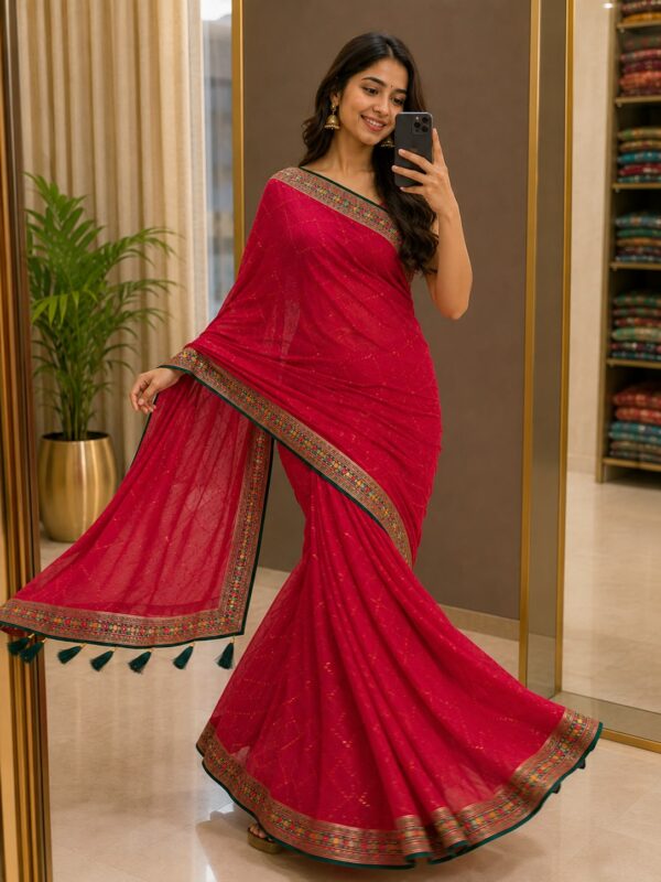 Rani Pink Ethnic Elegance Saree