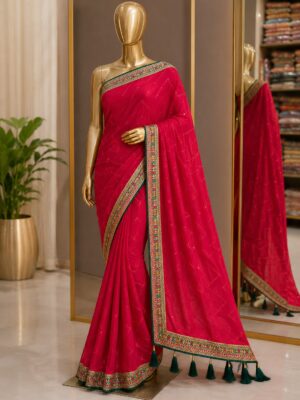 Rani Pink Ethnic Elegance Saree