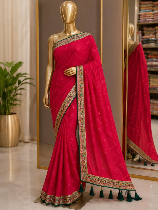 Rani Pink Ethnic Elegance Saree
