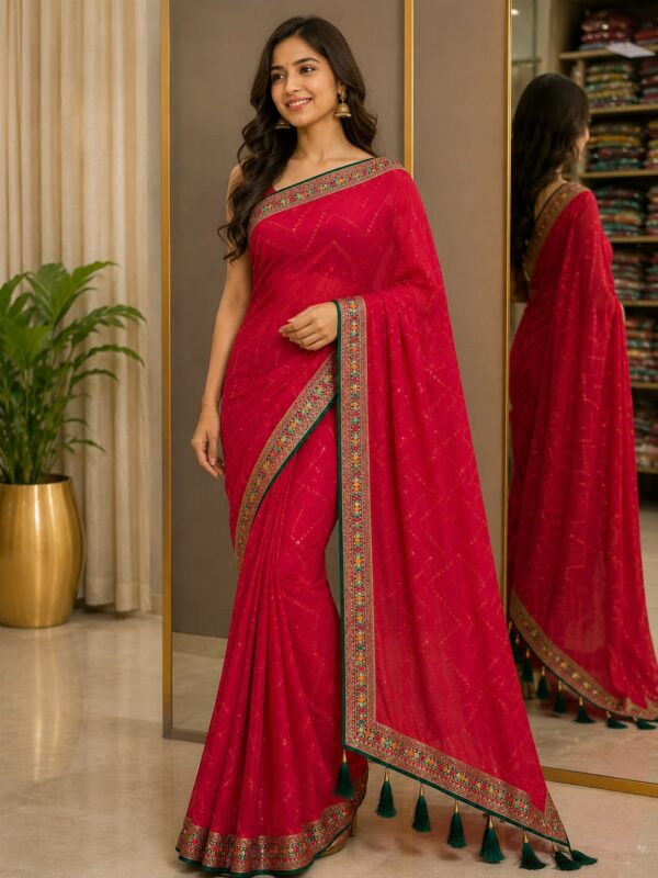 Rani Pink Ethnic Elegance Saree