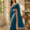 Teal Blue Ethnic Elegance Saree
