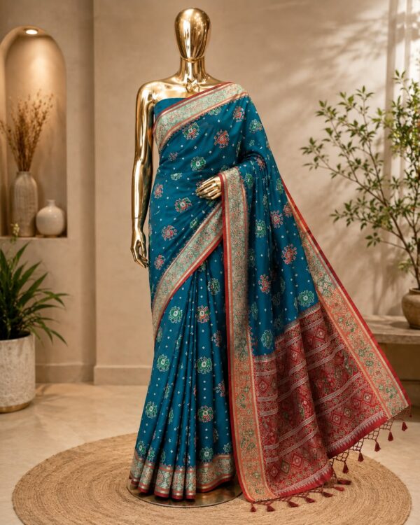 Floral Printed Saree with Designer Pallu