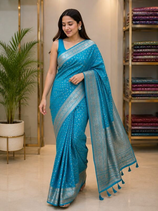 WhatsApp Image 2026-09-03 at 3.36.56 PM (1) Teal Blue Banarasi Silk Saree