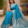 WhatsApp Image 2026-09-03 at 3.36.56 PM Teal Blue Banarasi Silk Saree