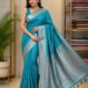 WhatsApp Image 2026-09-03 at 3.36.57 PM (1) Teal Blue Banarasi Silk Saree