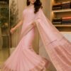 Pastel Pink Designer Saree