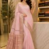 Pastel Pink Designer Saree