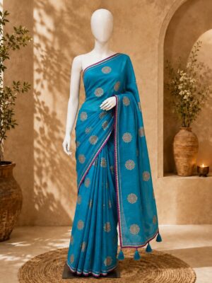 Floral Zari Silk-Blend Saree Collection