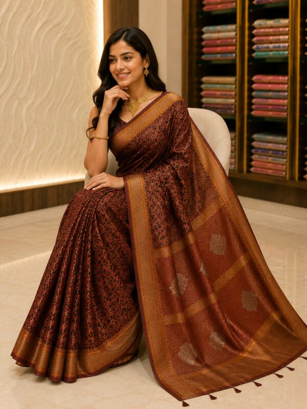 WhatsApp Image 2026-09-03 at 3.40.11 PM Maroon Banarasi Silk-Blend Saree
