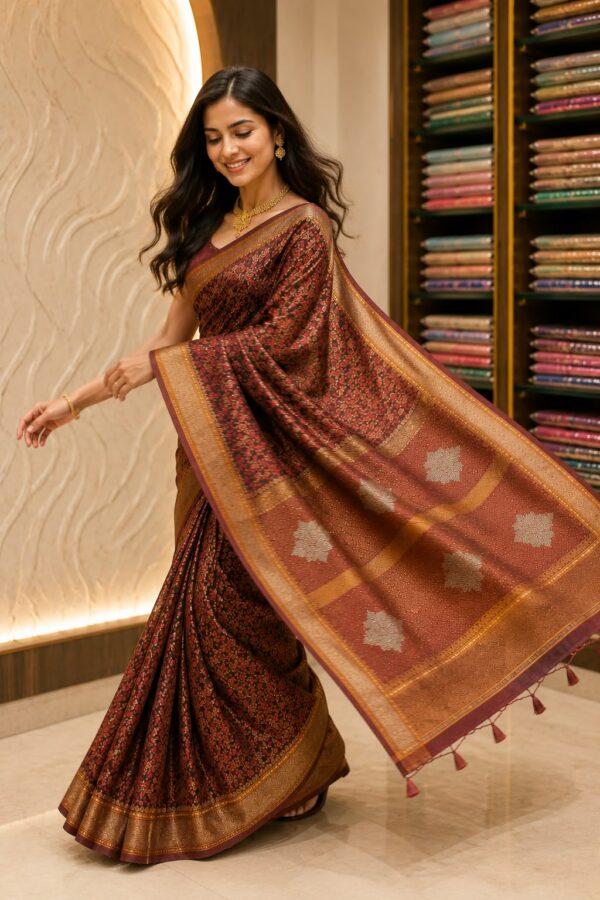 WhatsApp Image 2026-09-03 at 3.40.12 PM Maroon Banarasi Silk-Blend Saree