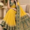WhatsApp Image 2026-09-08 at 3.45.20 PM Mustard Bloom Green Border Saree