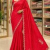 Crimson Grace Sequin Border Saree