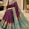 WhatsApp Image 2026-09-08 at 3.47.45 PM Royal Purple & Teal Banarasi Saree