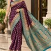 WhatsApp Image 2026-09-08 at 3.47.46 PM (1) Royal Purple & Teal Banarasi Saree