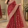 WhatsApp Image 2026-09-12 at 6.48.58 PM (1) Royal Maroon Zari Embroidered Saree