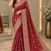 WhatsApp Image 2026-09-12 at 6.48.58 PM Royal Maroon Zari Embroidered Saree