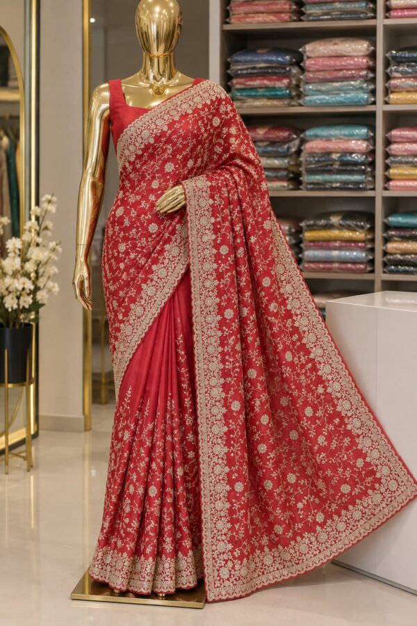 WhatsApp Image 2026-09-12 at 7.09.48 PM (2) Royal Crimson Embroidered Saree