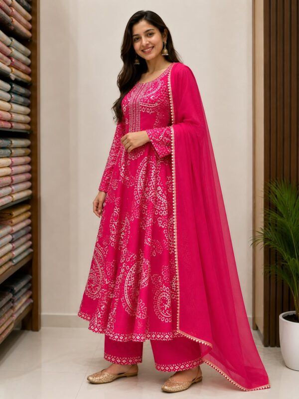 WhatsApp Image 2026-09-12 at 7.20.36 PM (2) Rani Pink Paisley Printed Anarkali Suit Set