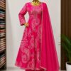 WhatsApp Image 2026-09-12 at 7.20.37 PM (1) Rani Pink Paisley Printed Anarkali Suit Set