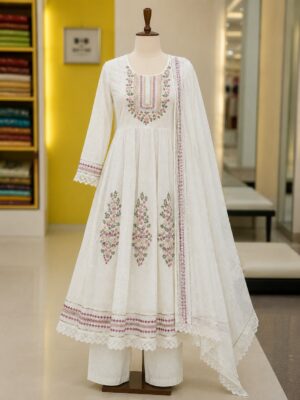 Floral Grace Anarkali Suit Set