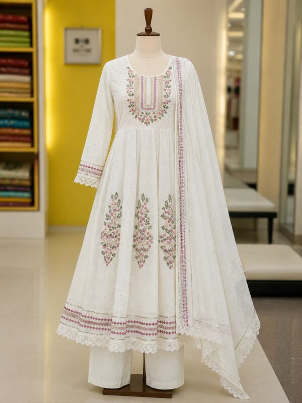 Floral Grace Anarkali Suit Set