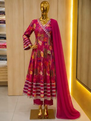 Floral Elegance Anarkali Suit Set