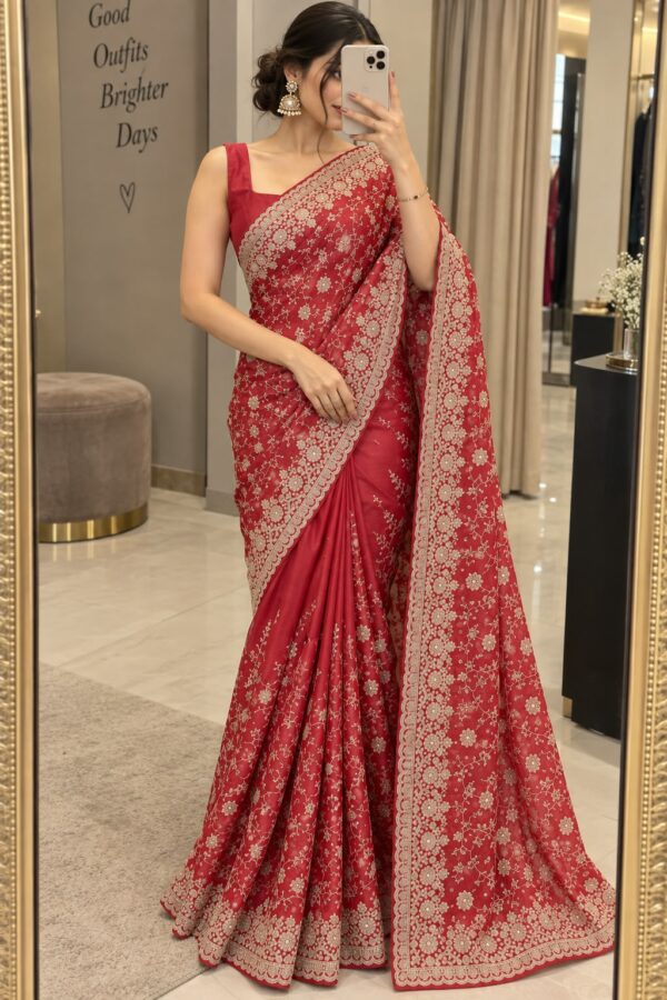 WhatsApp Image 2026-09-15 at 12.19.09 PM Royal Red Floral Embroidered Saree