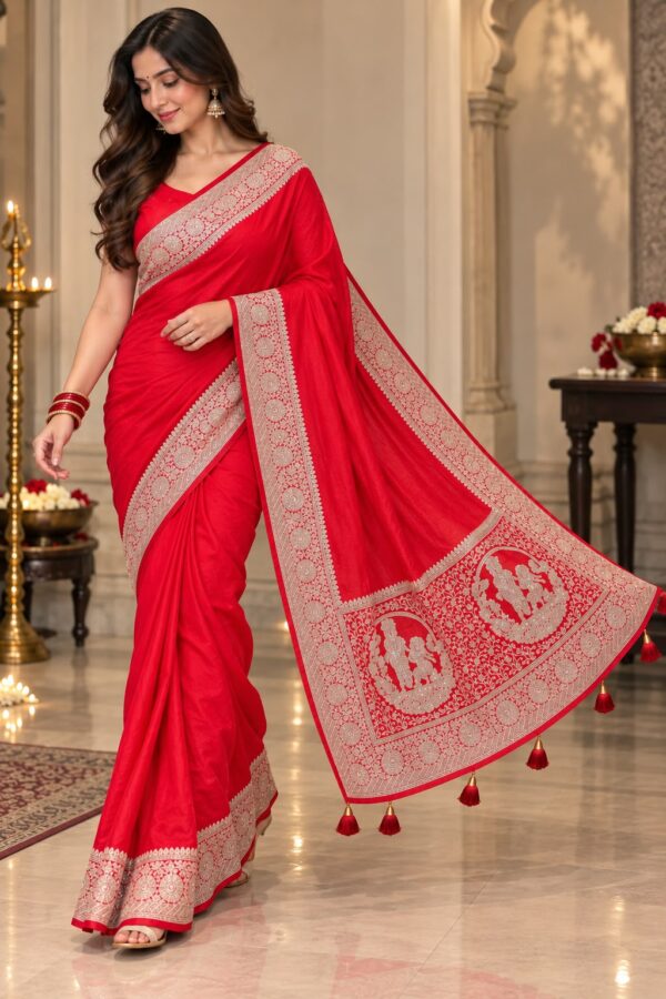 WhatsApp Image 2026-09-15 at 12.19.42 PM (1) Crimson Red Traditional Woven Saree