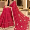 Rani Pink Shimmer Designer Saree